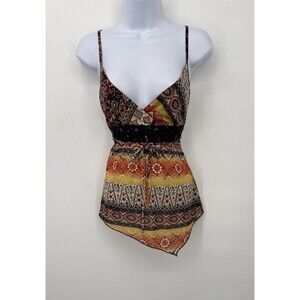 boho style mini dress sz. L multicolor came vintage Unbranded coquette babydoll